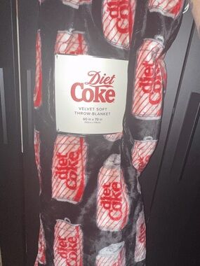 Diet Coke velvet blanket